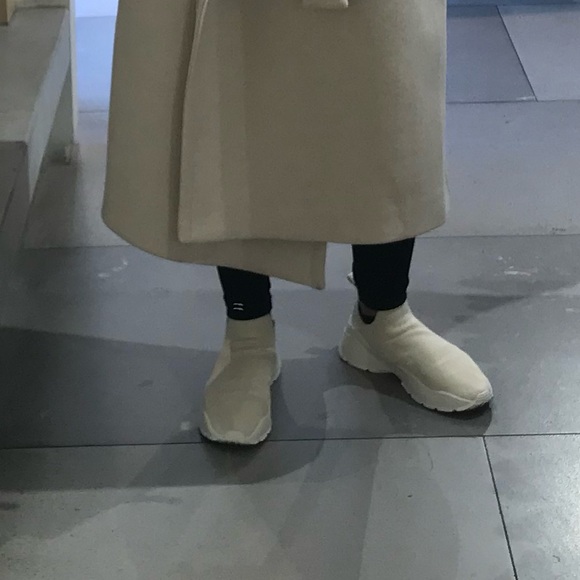 H&M Cream/Beige Sock Slip-On Women's Sneakers - Picture 15 of 15